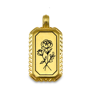 DQ European metal charms flower Gold (nickel free)