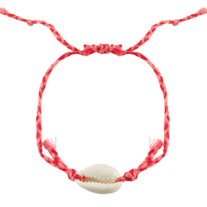 Ready-made Bracelets Cowrie Red-Pink