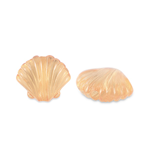 Acrylic beads shell Transparent Copper Brown