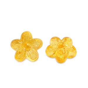 Acrylic beads flower Transparent Spectra Yellow