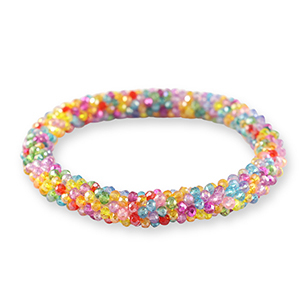 Top faceted bracelet Multicolour Yellow-Pink