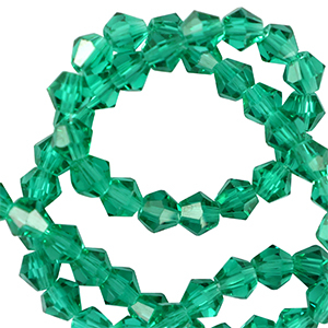 Top faceted beads bicone 3mm Eden Green