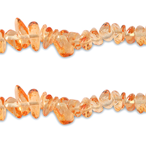 Glass beads chipstone Transparent Orange