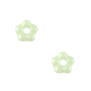 Czech Beads Flower 5mm Neo Mint Green