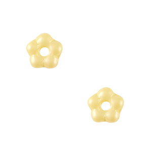 Czech Beads Flower 5mm Lemon Yellow