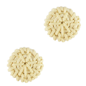 Rattan pendants 25mm Natural White