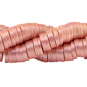 Katsuki beads 4mm Burnt Coral Pink-Pearl Shine Coating