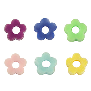 Katsuki beads flower 4mm Multicolour-Pearl Shine Coating