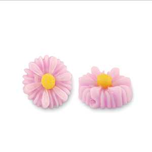Resin beads flower 12mm Lilac Pink