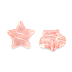 Acrylic beads star Transparent Salmon Pink