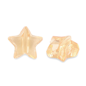 Acrylic beads star Transparent Copper Brown