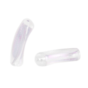 Acrylic tube beads Transparent AB
