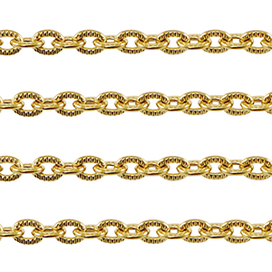 Stainless steel findings belcher chain anchor cable Gold