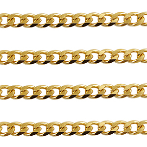 Stainless steel findings belcher chain curb links Gold