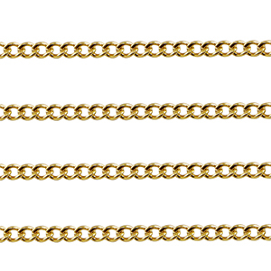 Stainless steel findings belcher chain curb links Gold