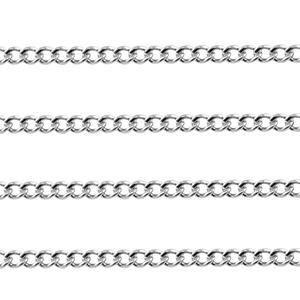 Stainless steel findings belcher chain curb links Silver