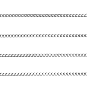 Stainless steel findings belcher chain curb links Silver