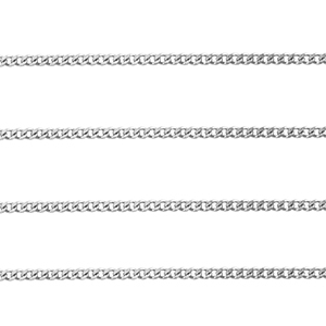 Stainless steel findings belcher chain curb links Silver