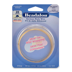 Beadalon German style wire 20Gauge half round Gold