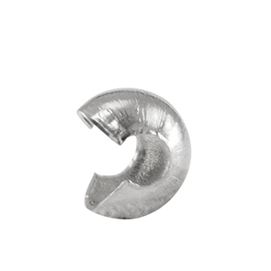 Stainless steel findings Crimp Cover 3mm Silver