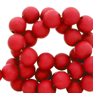 8 mm acrylic beads Fiery Red