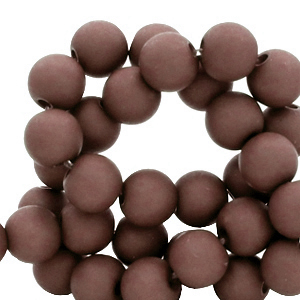 6 mm acrylic beads Sepia Brown