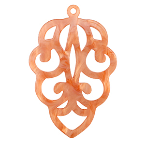 Resin pendants Coral Red