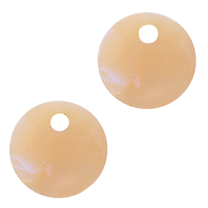 Resin pendants 12mm Peach Blush Opal