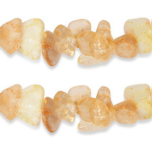 Chips stone beads Citrine Quartz Sweet Orange