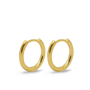 DQ European metal findings creole earrings 16mm Gold (nickel free)