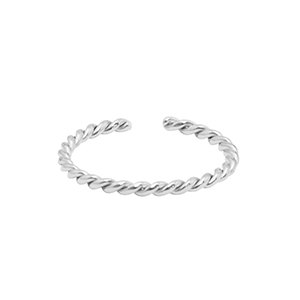 Stainless steel rings  twist Silver