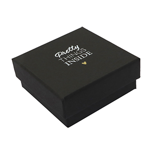 Jewellery (gift) box "Pretty things inside"&nbsp; Black