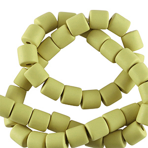 Polymer beads 6mm Light Olive Green
