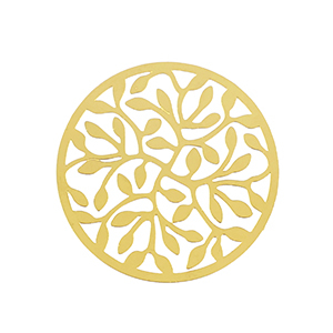 Stainless steel charms bohemian 33mm Gold