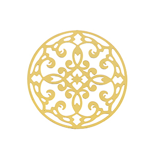 Stainless steel charms bohemian 28mm Gold