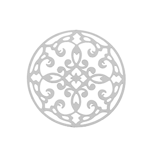 Stainless steel charms bohemian 28mm Silver