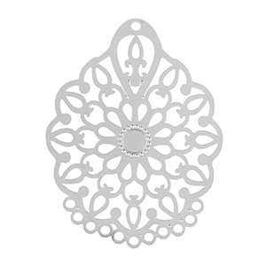 Stainless steel charms bohemian Silver