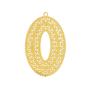 Stainless steel charms bohemian oval Gold