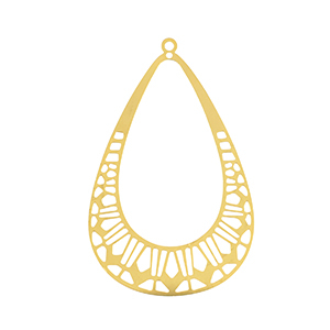 Stainless steel charms bohemian drop Gold