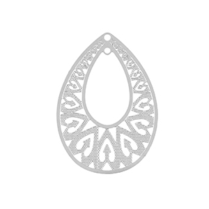 Stainless steel charms bohemian drop Silver