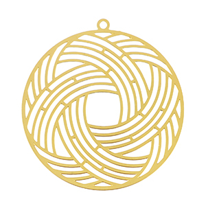 Stainless steel charms bohemian 45mm Gold