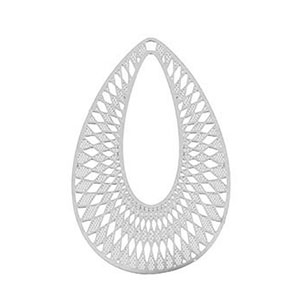 Stainless steel charms bohemian drop Silver