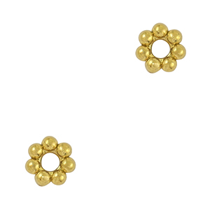 Stainless steel beads spacer Bali ring 4mm Gold