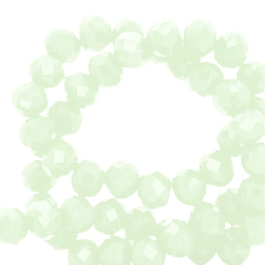 Top faceted beads 4x3mm disc Mint Green