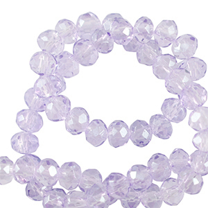 Top faceted beads 4x3mm disc Light Violet Purple