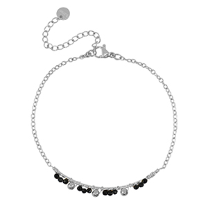 Stainless steel bracelets Silver-Black
