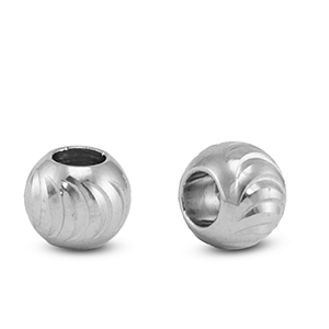 Stainless steel beads 8mm Silver