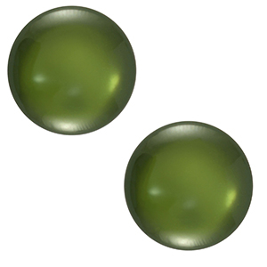 12 mm classic Polaris Elements cabochon Lucido Moss Green