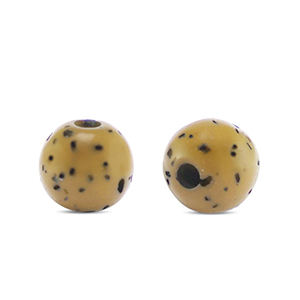 Polaris beads round 6 mm Sassi Walnut Brown-Black