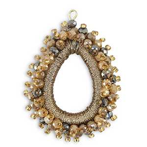 Top Faceted charms drop Multicolour - Champagne gold